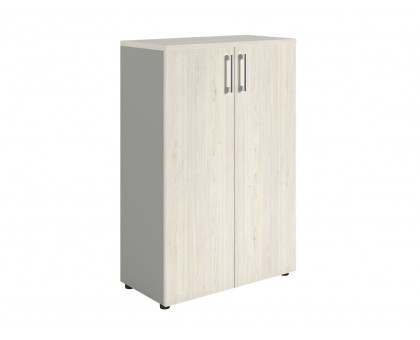 Шкаф NW 1280 закрытый белое дерево/серый