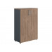 Шкаф NW 1280 закрытый темный орех/антрацит