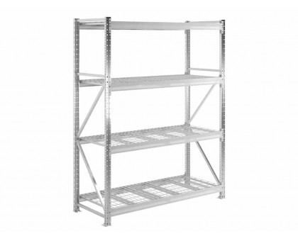 Стеллаж MS Pro 250/150x60/4 b с сетчатыми полками